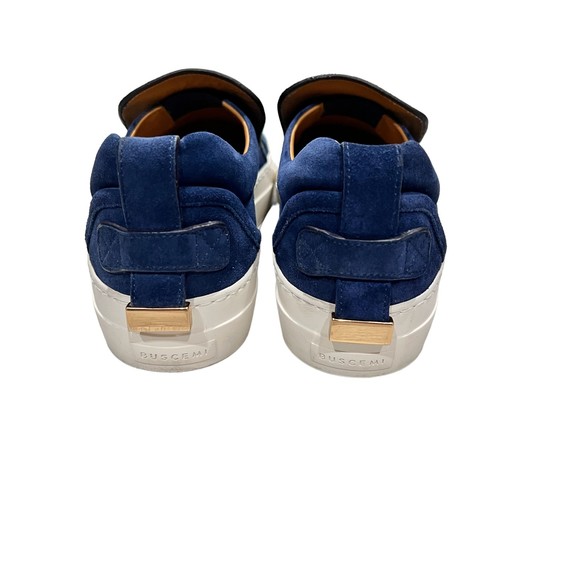 Buscemi Slip On Woven Inset Suede Slip-on Sneaker Weave Oceano Womens Size 6 - Picture 4 of 7